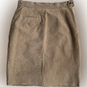 PIA RUCCI tan leather suede vintage skirt, beige size 12